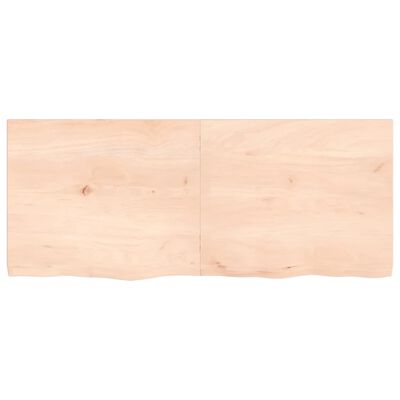 vidaXL Blat de baie, 120x50x(2-4) cm, lemn masiv netratat