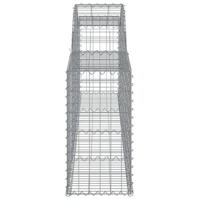 vidaXL Coșuri gabion arcuite, 17 buc., 300x30x60/80cm, fier galvanizat