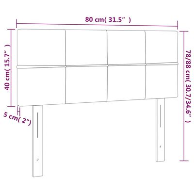 vidaXL Tăblie de pat, albastru închis, 80x5x78/88 cm, catifea