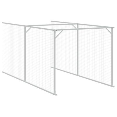 vidaXL Cușcă câine cu țarc antracit 110x405x110 cm oțel galvanizat