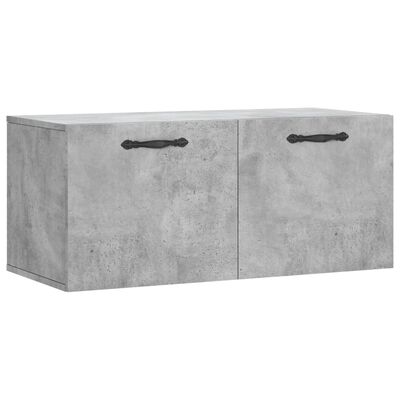 vidaXL Dulap de perete, gri beton, 80x36,5x35 cm, lemn compozit