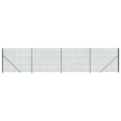 vidaXL Gard plasă de sârmă cu bordură, verde, 2x10 m