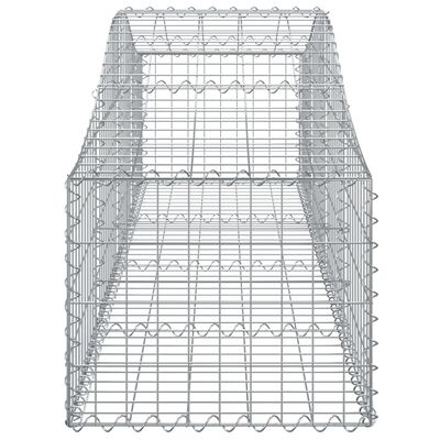 vidaXL Coșuri gabion arcuite 15 buc, 200x50x40/60 cm, fier galvanizat