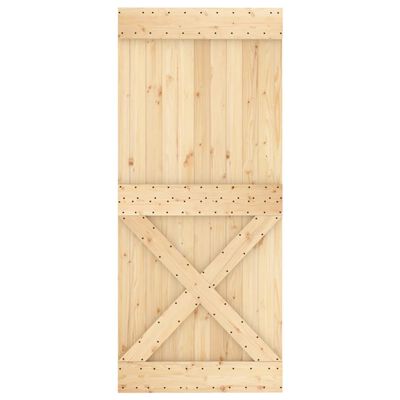 vidaXL Ușă glisantă cu set feronerie, 90x210 cm, lemn masiv de pin