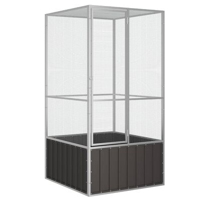 vidaXL Colivie pentru păsări antracit 111x107x211,5 cm oțel galvanizat