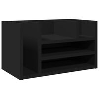 vidaXL Organizator birou, negru, 44,5x24x25 cm lemn prelucrat