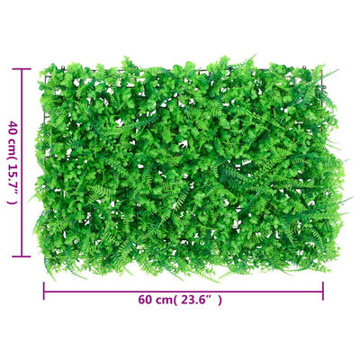  vidaXL Gard din frunze de ferigă artificiale, 6 buc., verde, 40x60 cm
