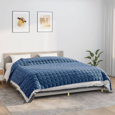 vidaXL Pătură cu greutăți, albastru, 235x290 cm, 11 kg, textil