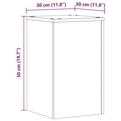 vidaXL Suport de plante 2buc. stejar maro 30x30x50cm lemn prelucrat