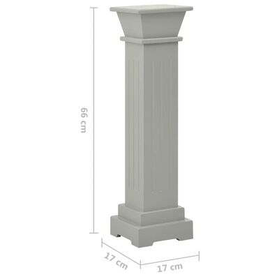 vidaXL Suport de plante clasic formă stâlp pătrat gri 17x17x66 cm MDF