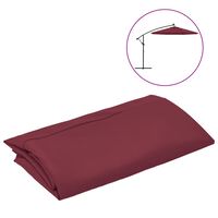 vidaXL Pânză de schimb umbrelă de soare consolă, roșu bordo, 300 cm