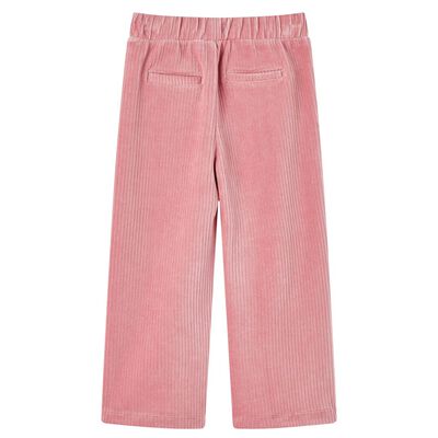 Pantaloni de copii din velur, roz, 104