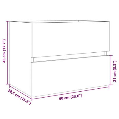 vidaXL Dulap de chiuvetă, stejar sonoma, 60 x 38,5 x 45 cm, PAL