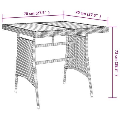 vidaXL Set mobilier de exterior, 5 piese, negru, poliratan