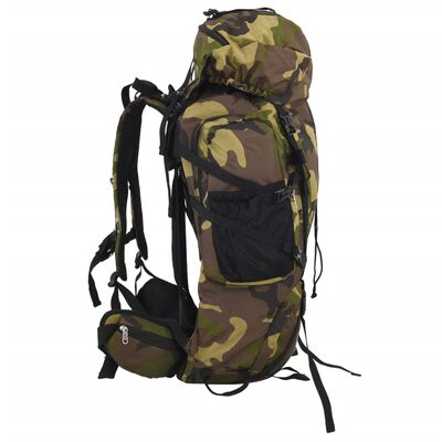 vidaXL Rucsac de drumeție, verde camuflaj, 60 L, țesătură oxford