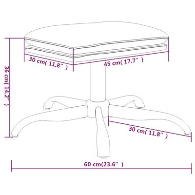 vidaXL Taburet, cappuccino, 60x60x36 cm, piele ecologică