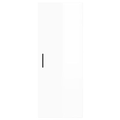 vidaXL Dulap înalt, alb extralucios, 34,5x34x180 cm, lemn prelucrat
