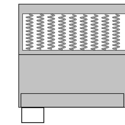 vidaXL Pat continental, gri închis, 100x200 cm, material textil