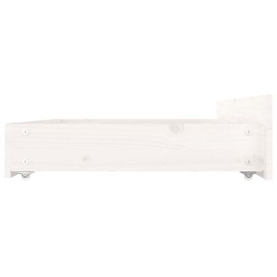 vidaXL Cadru de pat cu sertare King Size, alb, 150x200 cm