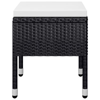 vidaXL Set mobilier de grădină, 9 piese, negru