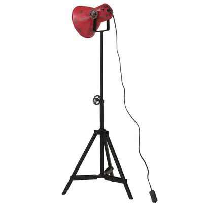 vidaXL Lampă de podea 25 W, roșu uzat, 35x35x65/95 cm, E27