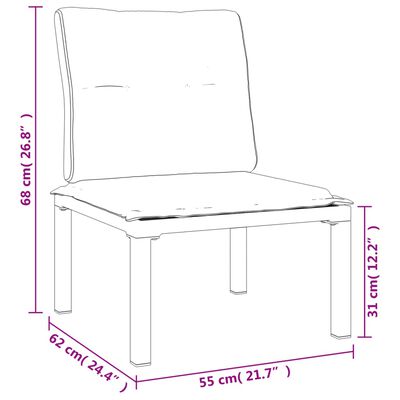 vidaXL Set mobilier de grădină, 6 piese, negru și gri, poliratan