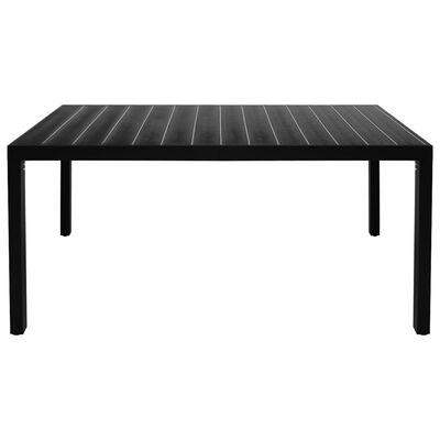 vidaXL Set mobilier pentru grădină, 7 piese, negru, aluminiu