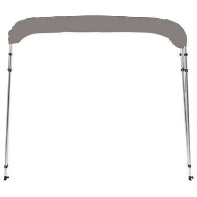 vidaXL Parasolar barcă Bimini cu 4 arcuri, gri, 243x180x137 cm