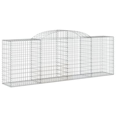 vidaXL Coșuri gabion arcuite 12 buc, 300x50x100/120cm, fier galvanizat