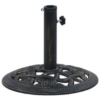 vidaXL Suport de umbrelă, negru și bronz, 9 kg, fontă, 40 cm