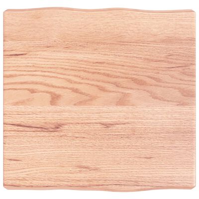 vidaXL Blat masă, 40x40x(2-6) cm, maro, lemn tratat contur organic