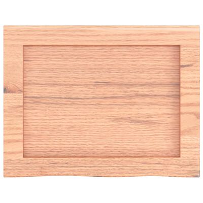 vidaXL Raft de perete maro deschis 40x30x(2-6) cm lemn stejar tratat