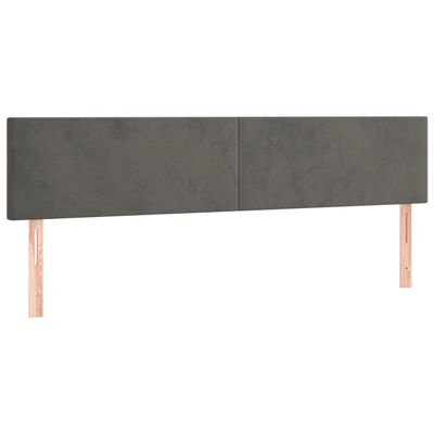 vidaXL Pat box spring cu saltea, gri închis, 200x200 cm, catifea