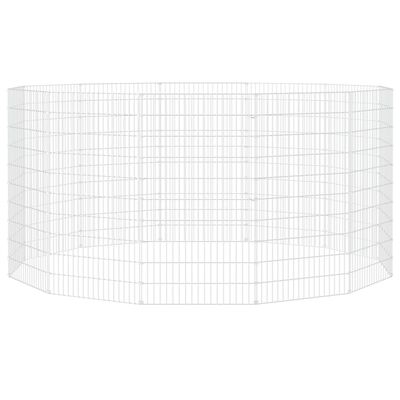 vidaXL Adăpost pentru animale cu 12 panouri, 54x100 cm fier galvanizat