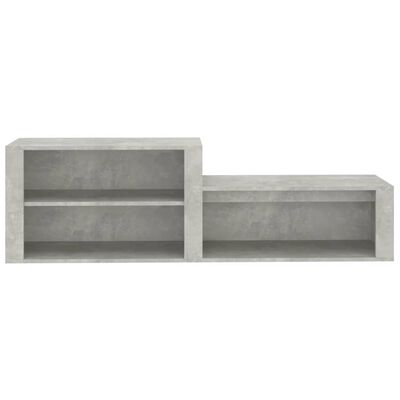 vidaXL Pantofar, gri beton, 150x35x45 cm, lemn prelucrat