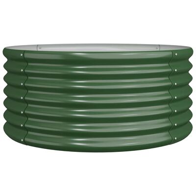 vidaXL Jardinieră grădină verde 80x80x36 cm oțel vopsit electrostatic