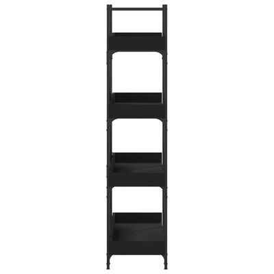 vidaXL Bibliotecă cu 4 niveluri, negru, 100x33x145,5 cm lemn prelucrat