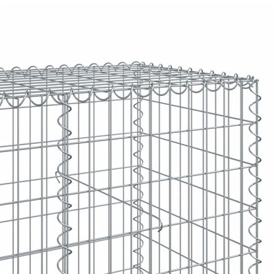 vidaXL Coș gabion cu capac, 200x100x100 cm, fier galvanizat