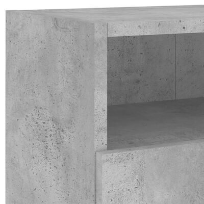 vidaXL Comode TV de perete, 2 buc., gri beton, 80x30x30 cm, lemn