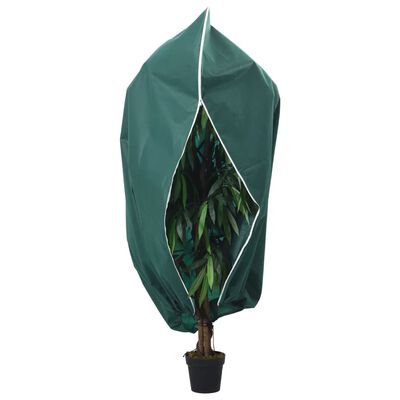 vidaXL Protecții fleece pt plante, fermoar, 10 buc, 70 g/m² 1,2x1,8 m