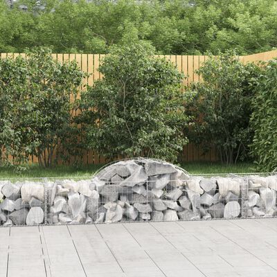 vidaXL Coșuri gabion arcuite 20 buc, 200x50x40/60 cm, fier galvanizat