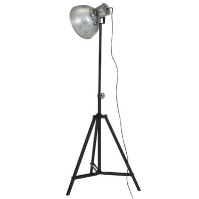 vidaXL Lampă de podea 25 W, argintiu vintage, 61x61x90/150 cm, E27