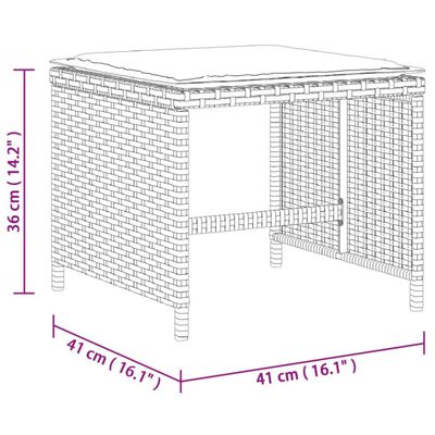 vidaXL Set mobilier grădină cu perne, 9 piese, gri, poliratan