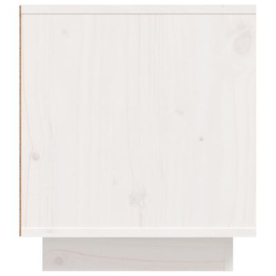 vidaXL Comodă TV, alb, 110x35x40,5 cm, lemn masiv de pin