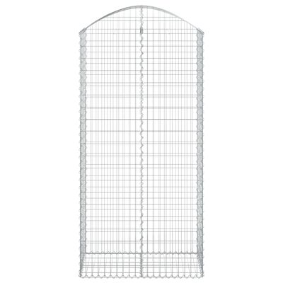 vidaXL Coș gabion arcuit, 100x50x200/220 cm, fier galvanizat