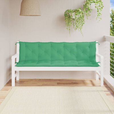 vidaXL Pernă bancă de grădină, verde, 180x(50+50)x7cm, material oxford