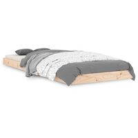 vidaXL Cadru de pat, 75x190 cm, mic, single, lemn masiv de pin