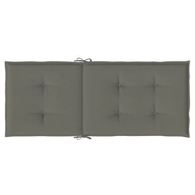 vidaXL Perne scaun cu spătar înalt 2 buc. melanj gri 120x50x4cm textil