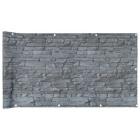 vidaXL Paravan de grădină cu aspect de piatră, gri, 300x120 cm PVC