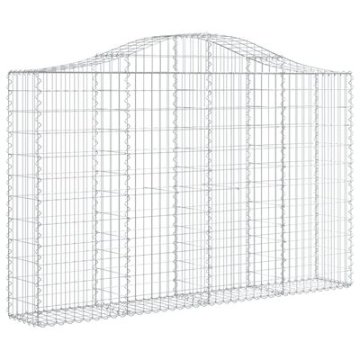 vidaXL Coșuri gabion arcuite 4 buc, 200x30x120/140 cm, fier galvanizat